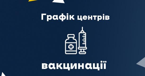 Графік роботи центрів вакцинації на Львівщині 20 – 26 грудня