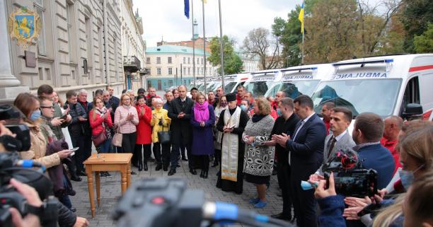 15 нових карет «швидкої» отримав Львівський обласний центр медицини катастроф