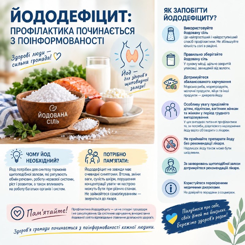 Йодефіцит: профілактика починається з проінформованості